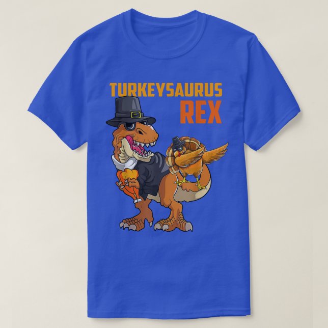 T-shirt Turkeysaurus Rex Dab Turkey Dino Toddler Boys Than (Design devant)