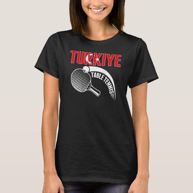 T-shirt Turkiye Tennis De Table Turquie Ping Pong Team Sou (Devant)