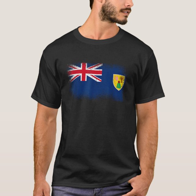 T-shirt Turks and Caicos Flag  (Devant)