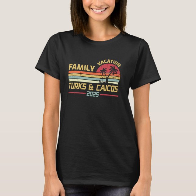 T-shirt Turks & Caicos Beach Famille Vacances 2025 Corresp (Devant)
