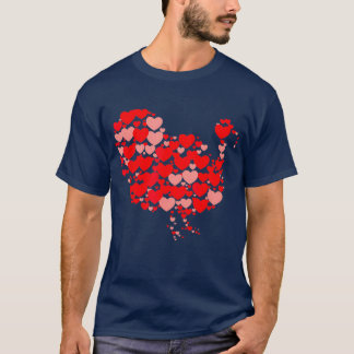T-shirt Turquie Aimer mignon Coeurs Animaux Couples Vale
