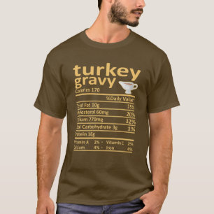 T-shirt Turquie Alimentation Gravée Facts Thanksgiving Cos