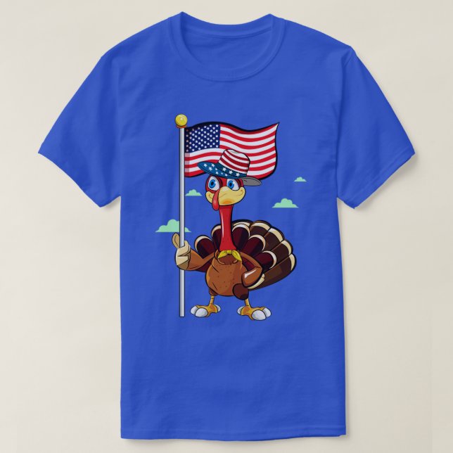 T-shirt Turquie avec drapeau américain 2 (Design devant)