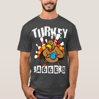 T-shirt Turquie Bagging Bowling Lover Drôle Joyeux Thanksg