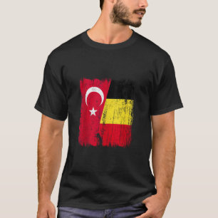 T-shirt Turquie Belgique Demi Drapeau Turc Belge Jersey Ta