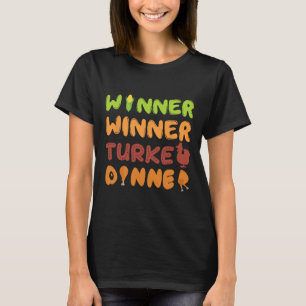 T-shirt Turquie Dîner Gagnante Thanksgiving Fall Fun Fall