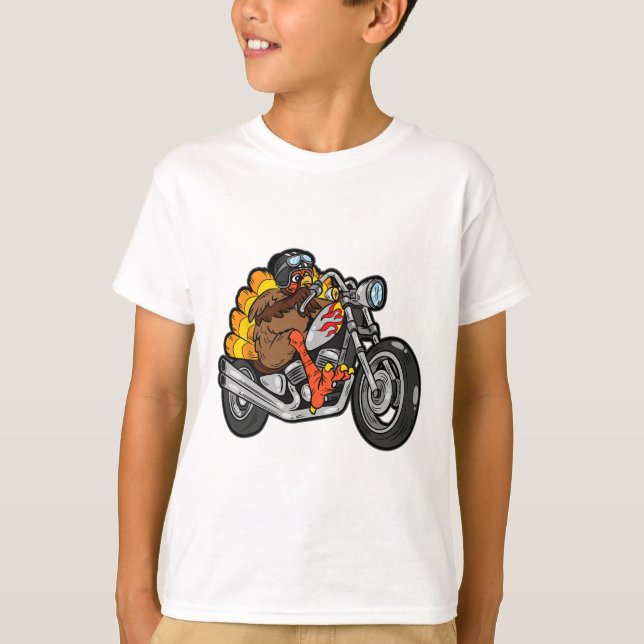 T-shirt Turquie équitation moto Thanksgiving Day Cool Fal (Devant)