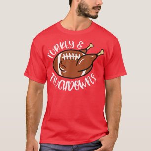 T-shirt Turquie Et Touchdowns Thanksgiving Football Men Ki