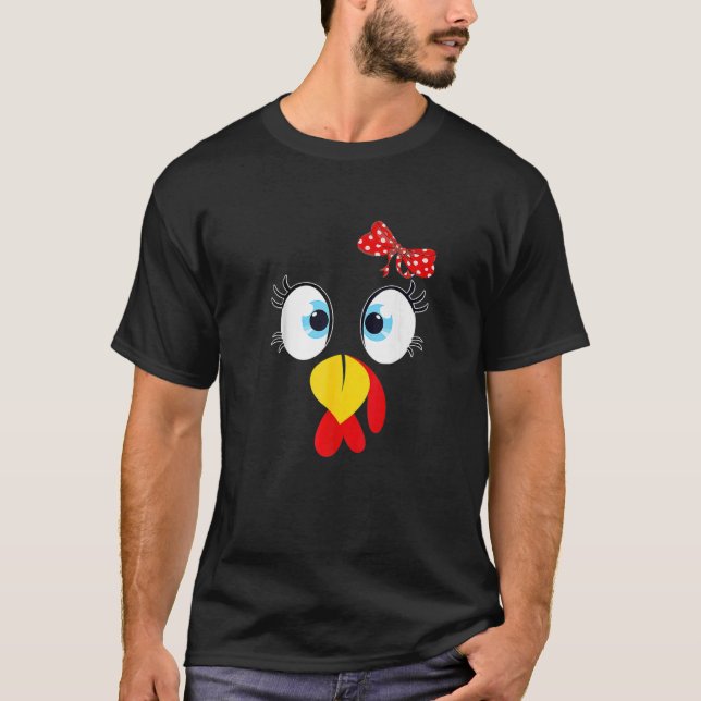 T-shirt Turquie Face aux cils Léopard lunettes Thanksgivin (Devant)