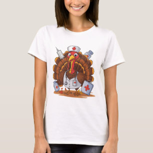 T-shirt Turquie Infirmière Stethoscope Thanksgiving Fall S