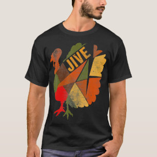 T-shirt Turquie Jive Thanksgiving Turquie Patchwork Fête