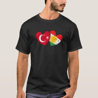 T-shirt Turquie Kurdistan Drapeau cardiaque Turc Kurdish P