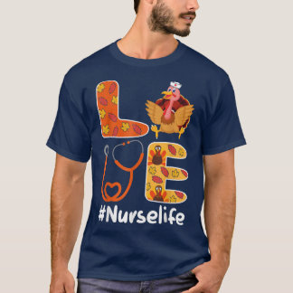 T-shirt Turquie Love Nurse Life Stethoscope Infirmières Th