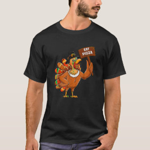 T-shirt Turquie Pèlerin Mange Pizza Vegan Adulte Drôle Tha