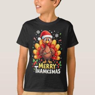 T-shirt Turquie Père Noël Joyeux Joyeux Thanksmas Thanksgi