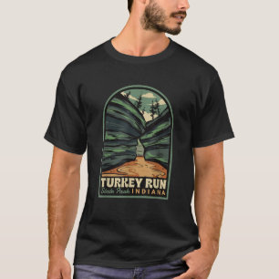 T-shirt Turquie Run State Park Indiana Badge Vintage