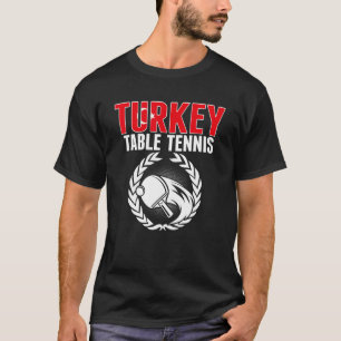 T-shirt Turquie Tennis De Table Turc Ping Pong Team Suppr