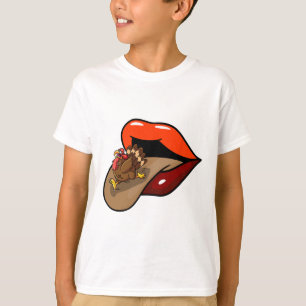T-shirt Turquie Tongue Out Thanksgiving Day Drôle Lèvres C