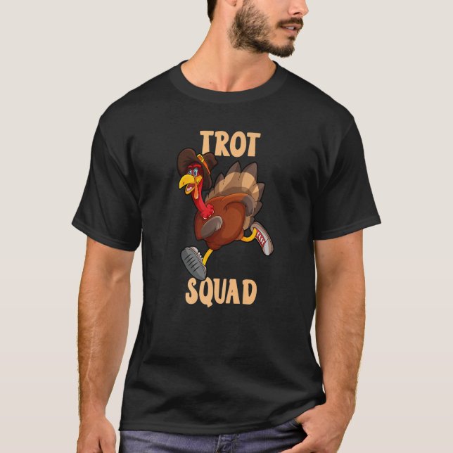 T-shirt Turquie Trot Squad Thanksgiving Day 5K Run Pilgrim (Devant)