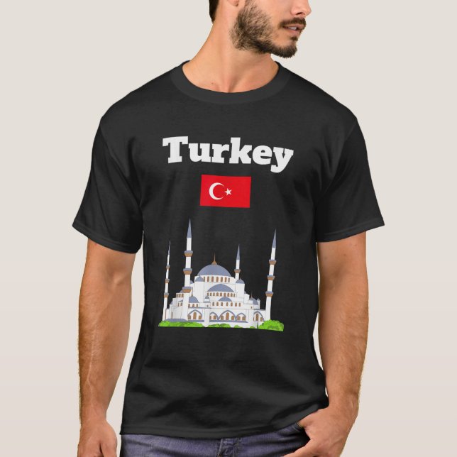 T-shirt Turquie vacances Souvenir Istanbul Mosquée Bleue T (Devant)