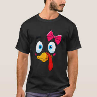 T-shirt Turquie Visage fille Thanksgiving Costume enfants 
