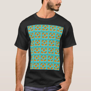 T-shirt Turquoise et Orange Trellis