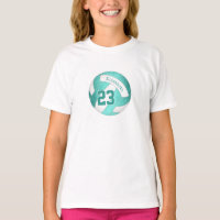turquoise gradient turquoise artsy girls volleybal