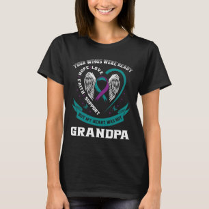 T-shirt Turquoise Purple Ribbon Wing Sensibilisation au su