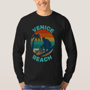 T-shirt Turquoise Venice Beach Los Angeles Ca Surfing
