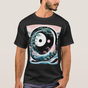 T-shirt Turquoise Wave Pink Sage
