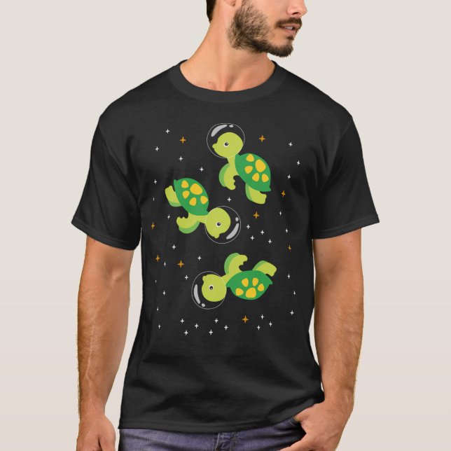 T-shirt Turtle Astronaut Espace extra-atmosphérique (Devant)