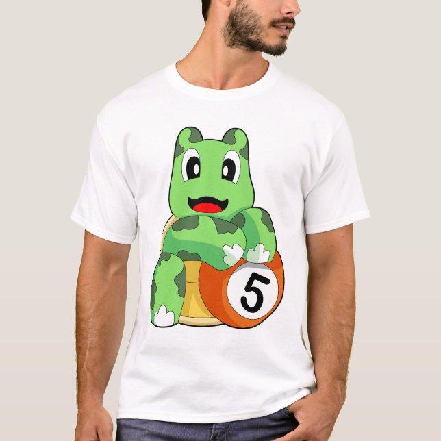 T-shirt Turtle Billiards Object ball Sports (Devant)