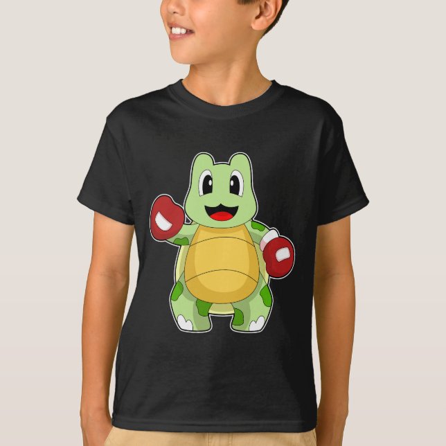 T-shirt Turtle Boxer Gants de boxe Boxe (Devant)