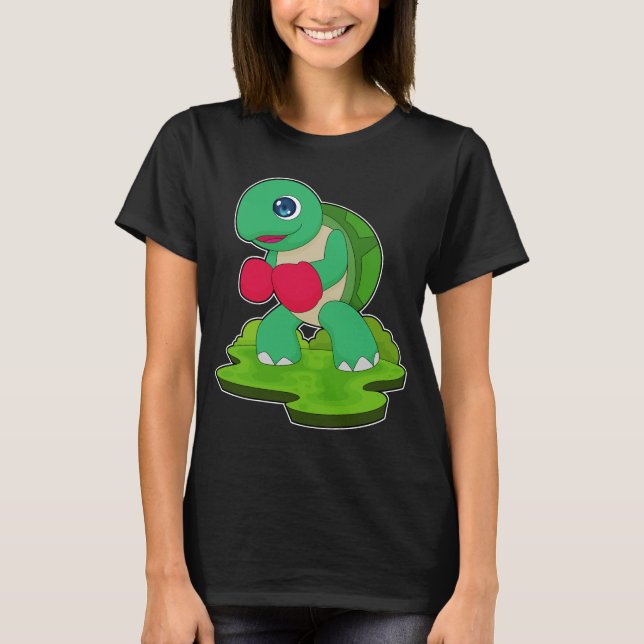 T-shirt Turtle Boxer Gants de boxe Boxe (Devant)