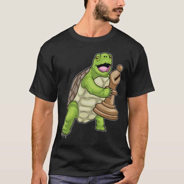 T-shirt Turtle Chess piece Évêque Chess (Devant)