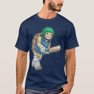 T-shirt Turtle Cricket Batte de cricket Sports