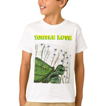 Turtle Love enfants tee de base