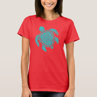 T-shirt Turtle Mandala turquoise