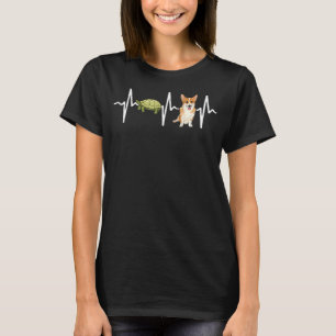 T-shirt Turtle Pembroke Welsh Corgi Heartbeat Chien