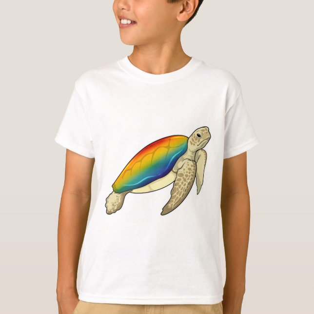 T-shirt Turtle Rainbow (Devant)