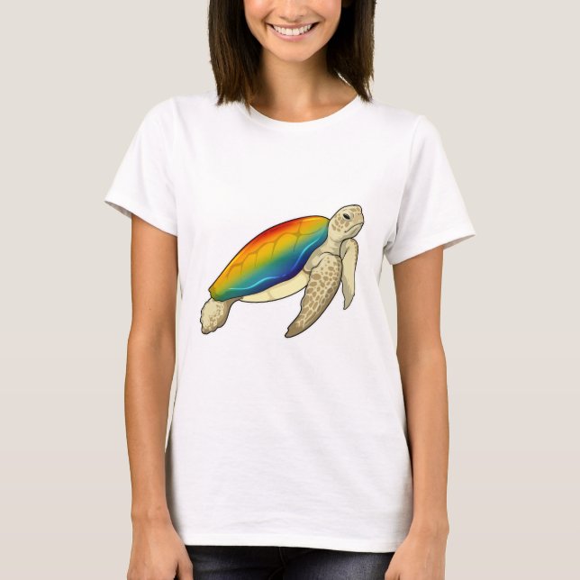 T-shirt Turtle Rainbow (Devant)
