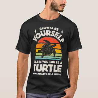 T-shirt Turtle Soyez Toujours Rétro Hommes Vintages Femmes