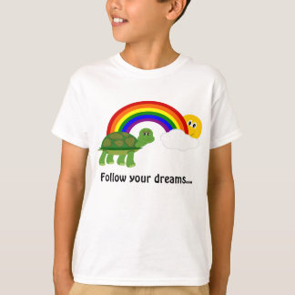 T-shirt Turtle Suivre Rainbow Suivez vos rêves