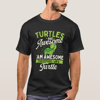 T-shirt Turtles Are Awesome Wildlife Cute Tortoise Beach M