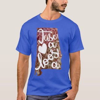 T-shirt Tuscaloosa Alabama Map Crimson Red Fall