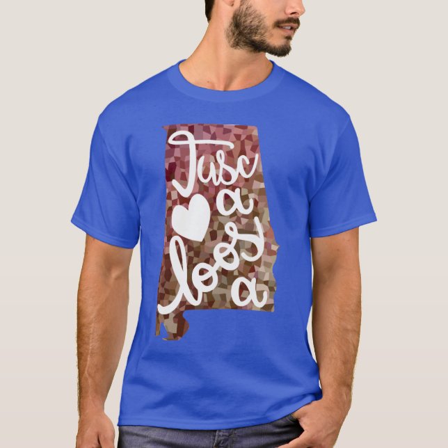T-shirt Tuscaloosa Alabama Map Crimson Red Fall (Devant)