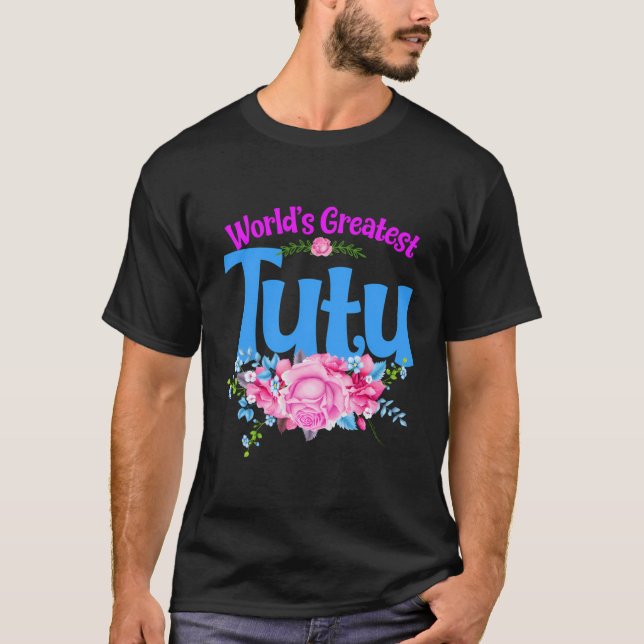 T-shirt Tutu Le Plus Grand Du Monde - Grand-Mère Américain (Devant)