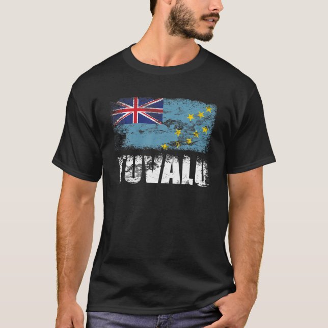T-shirt Tuvalu Tuvaluan Drapeau T Chemise (Devant)
