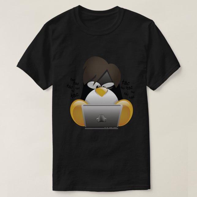 T-shirt Tux hacker (Design devant)