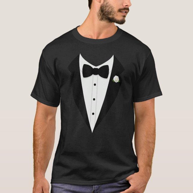 T-shirt Tuxedo Bow Tie Gentlemens suit (Devant)